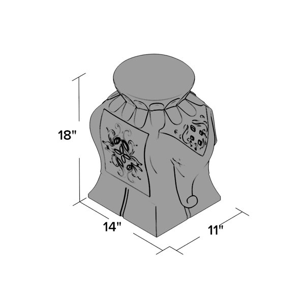 Dakota Fields Burleson 18'' Tall Ceramic Garden Stool & Reviews Wayfair